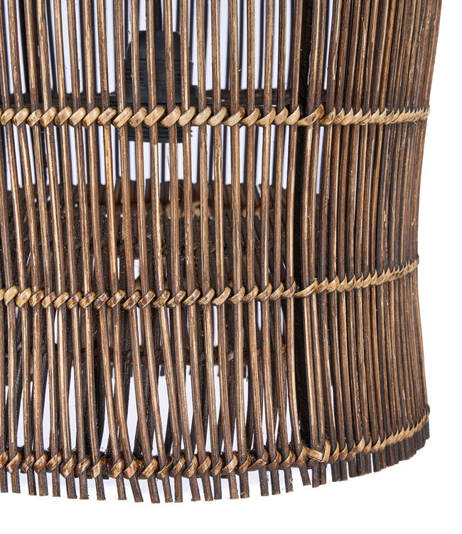 Bazar Bizar Antwerp De geweven bel-hanglamp - Donker walnoot - S