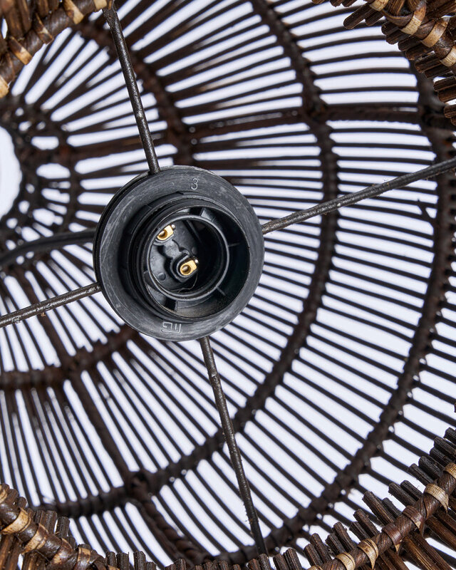 Bazar Bizar Antwerp De geweven bel-hanglamp - Donker walnoot - S