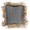 De Cotton Bonita kussenhoes - natuurlijk zwart - 40x40