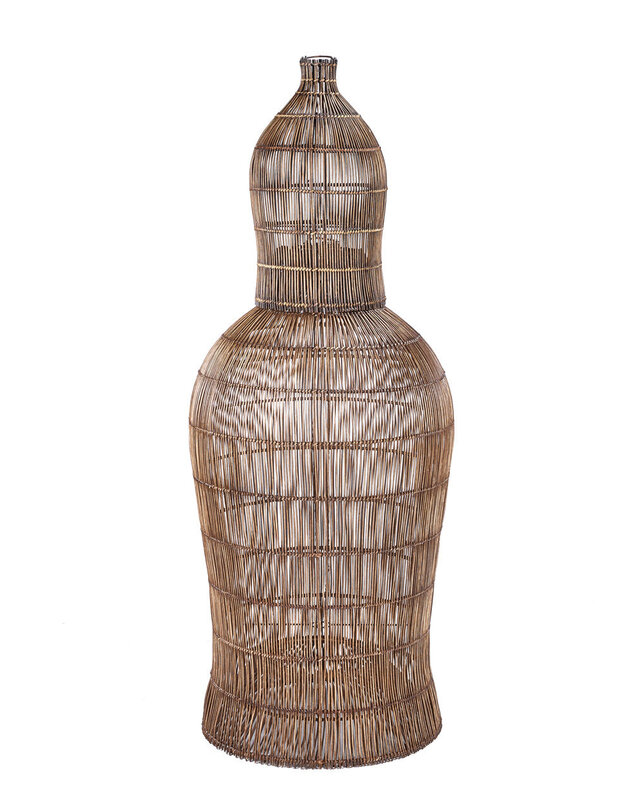 Bazar Bizar Antwerp De geweven bel-hanglamp - Donker walnoot - S