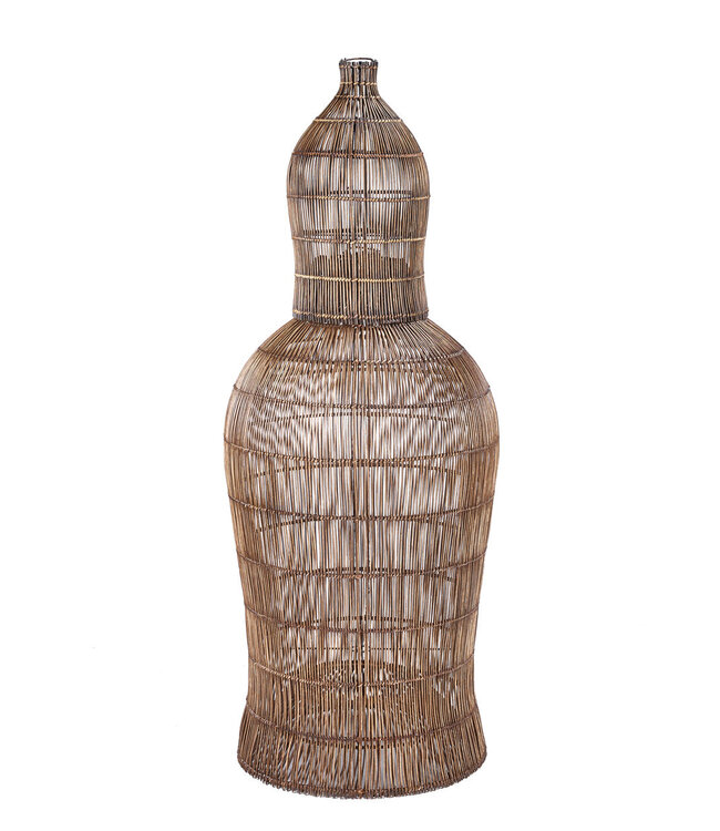 Bazar Bizar Antwerp De geweven bel-hanglamp - Donker walnoot - S