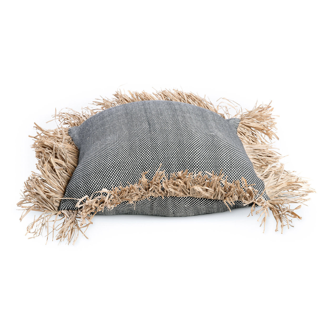 Bazar Bizar Antwerp De Cotton Bonita kussenhoes - natuurlijk zwart - 40x40