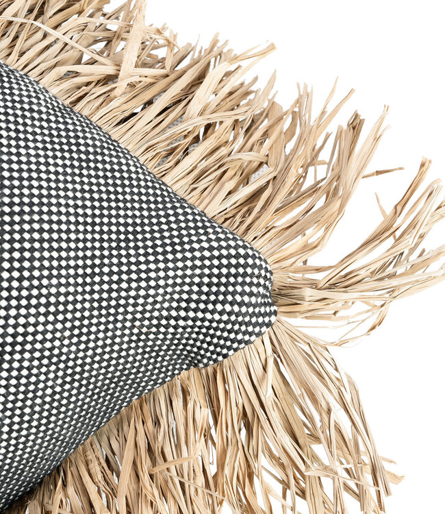 Bazar Bizar Antwerp De Cotton Bonita kussenhoes - natuurlijk zwart - 40x40