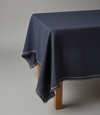 Bazar Bizar Antwerp Toscaanse tafelkleed - zwart/naturel - 150x250