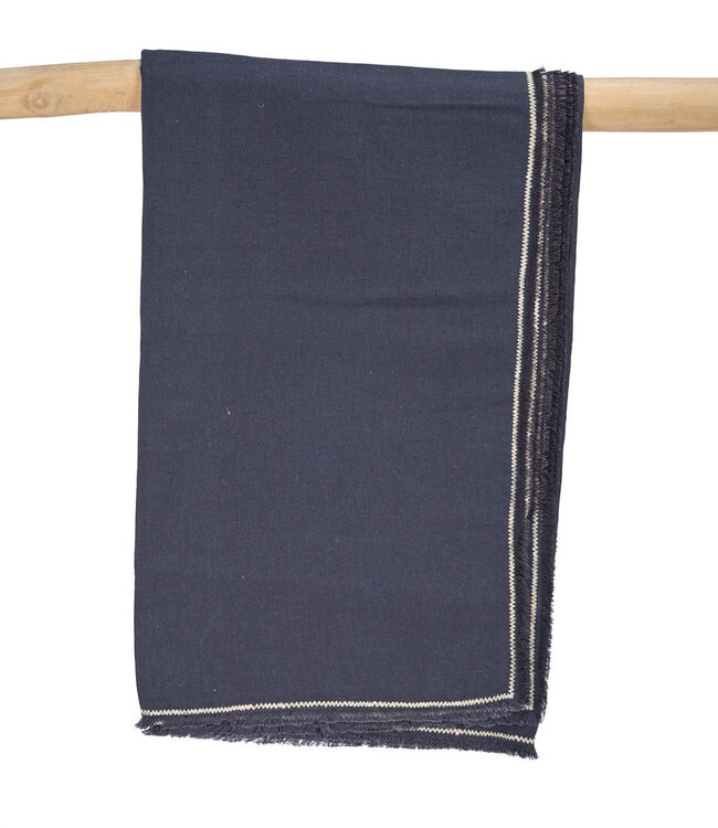 Bazar Bizar Antwerp Toscaanse tafelkleed - zwart/naturel - 150x250