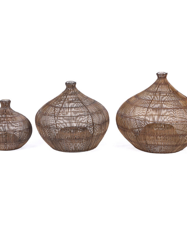 Bazar Bizar Antwerp De Desert Gourd Hanglamp - Donker walnoot - L