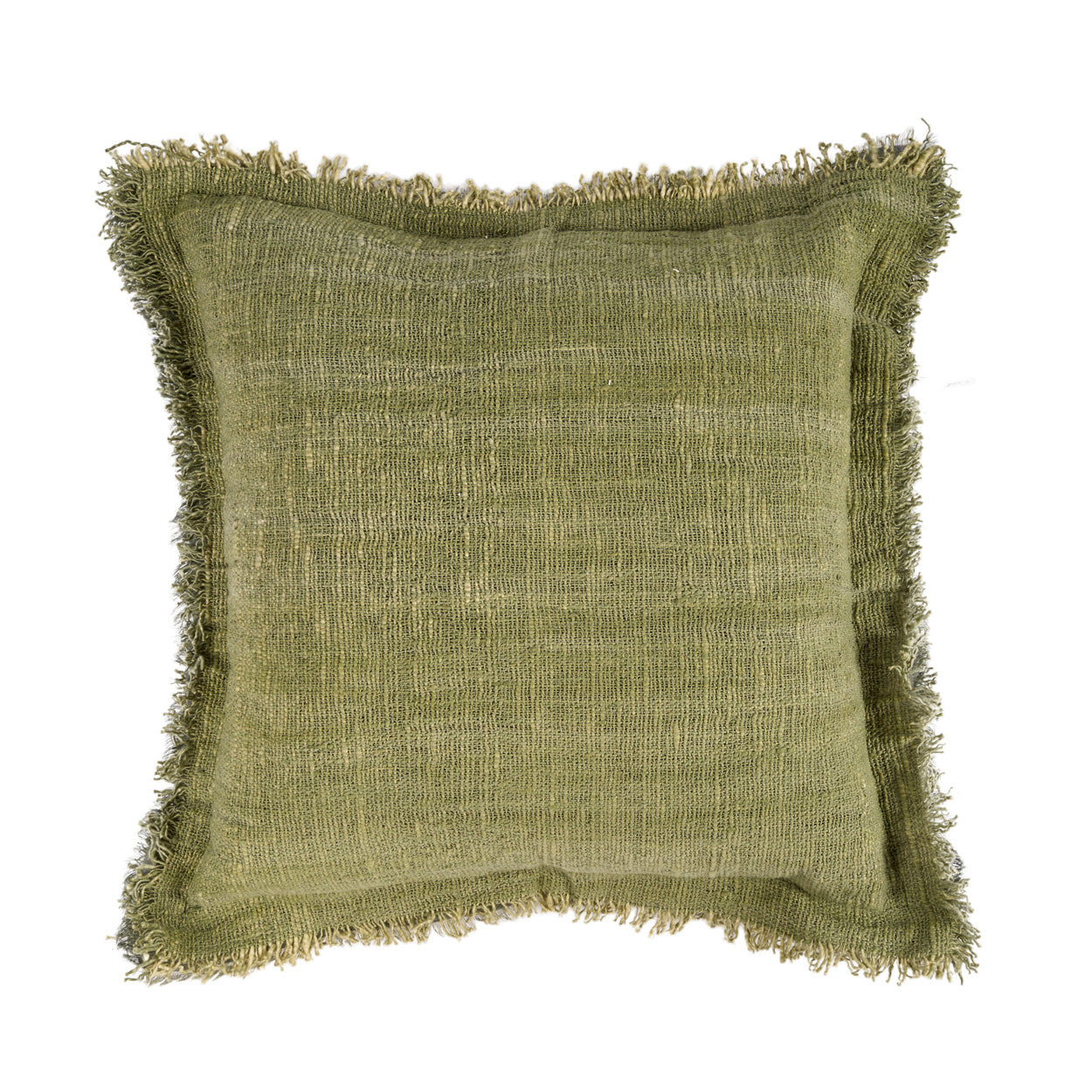 Bazar Bizar Antwerp De Jungle Franje kussenhoes - groen - 50x50 cm