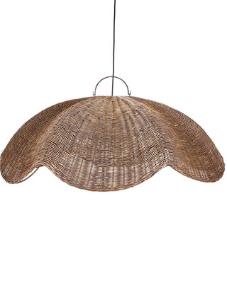 Bazar Bizar Antwerp De Wave-pendellamp - Donkere walnoot - L - 103x40