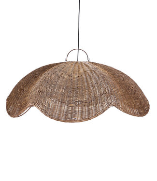 Bazar Bizar Antwerp De Wave-pendellamp - Donkere walnoot - L - 103x40