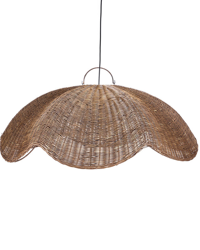 Bazar Bizar Antwerp De Wave-pendellamp - Donkere walnoot - L - 103x40