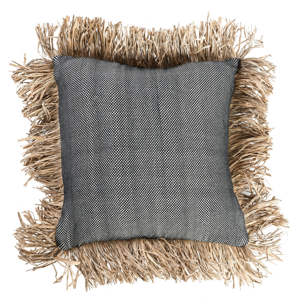 Bazar Bizar Antwerp De Cotton Bonita kussenhoes - natuurlijk zwart - 40x40