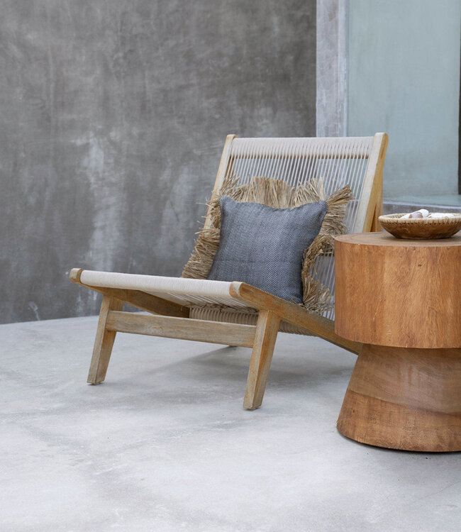 Bazar Bizar Antwerp De Cotton Bonita kussenhoes - natuurlijk zwart - 40x40