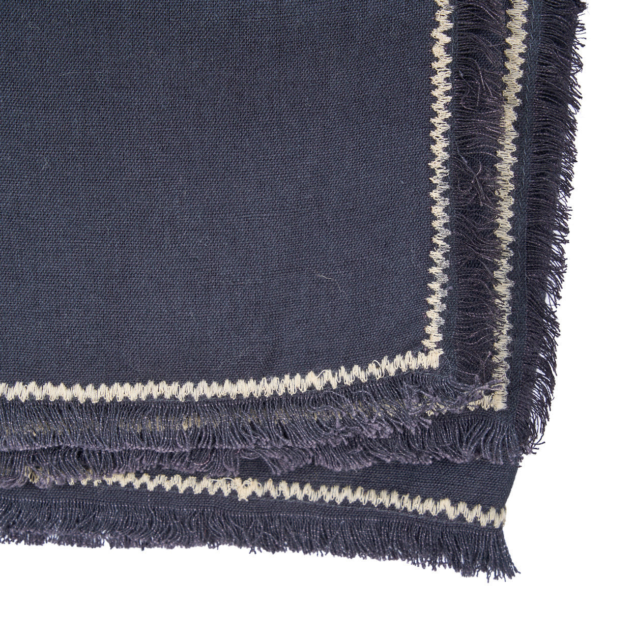 Bazar Bizar Antwerp Toscaanse tafelkleed - zwart/naturel - 150x250
