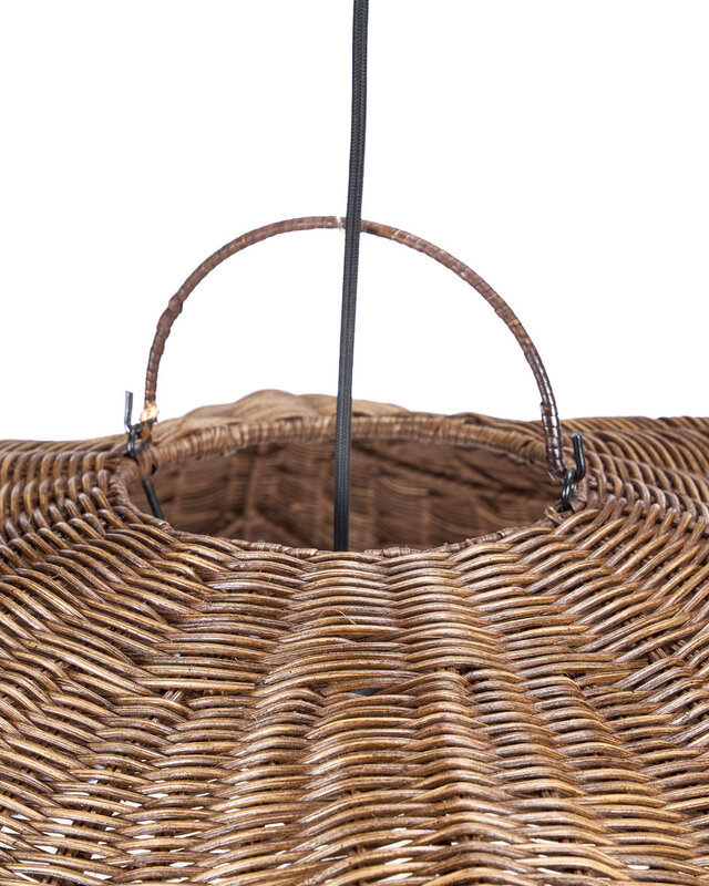 Bazar Bizar Antwerp De Wave-pendellamp - Donkere walnoot - L - 103x40