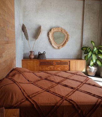 Bazar Bizar Antwerp De Berber bedsprei - terracotta - 300x240 cm