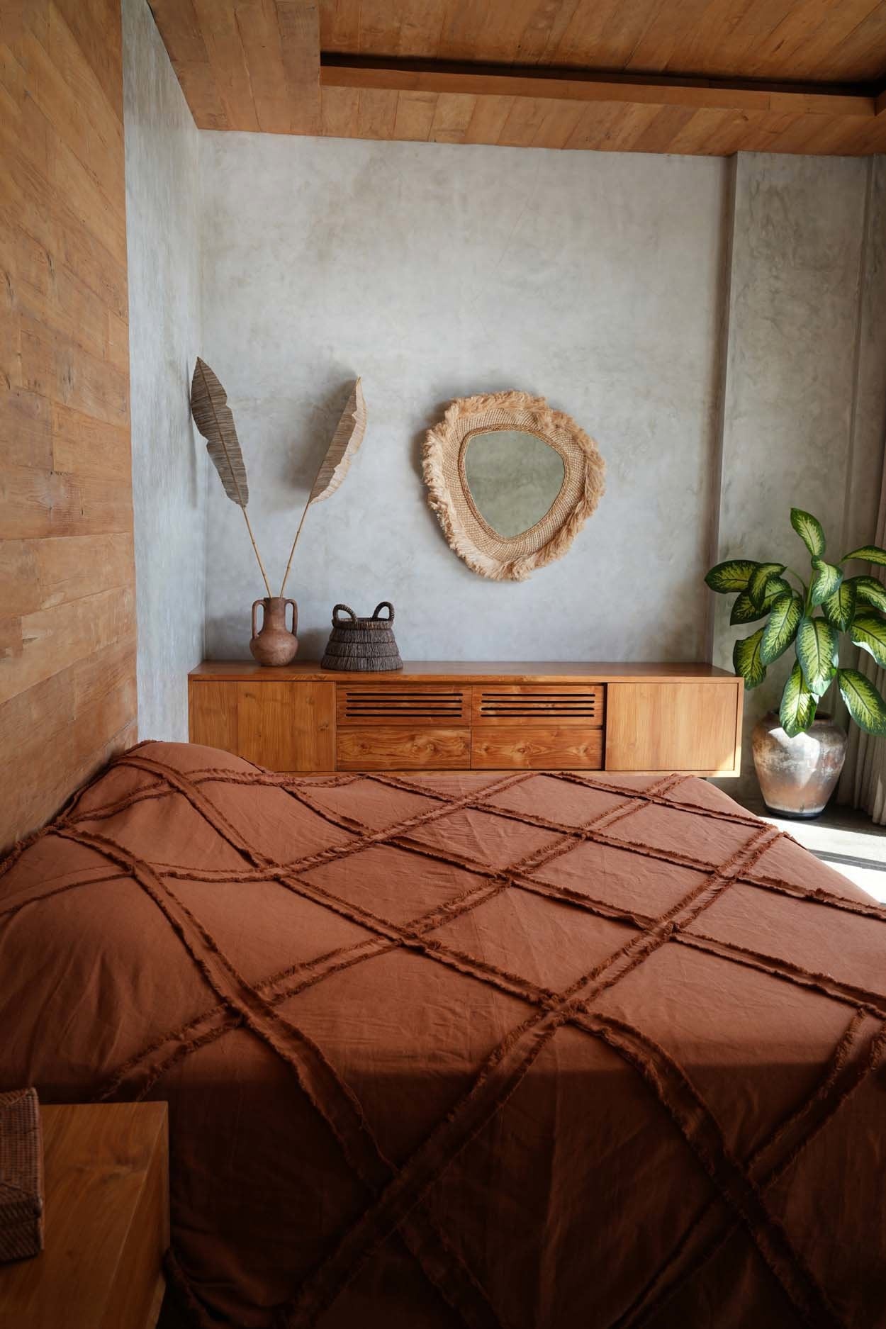 Bazar Bizar Antwerp De Berber bedsprei - terracotta - 300x240 cm