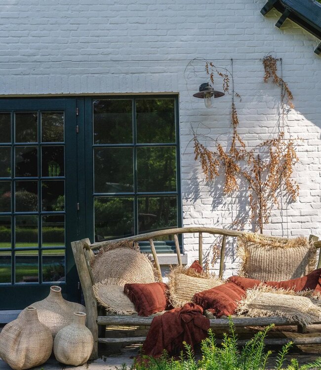 Bazar Bizar Antwerp The Oh My Gee Cushion Cover - Burgundy Velvet - 30x50