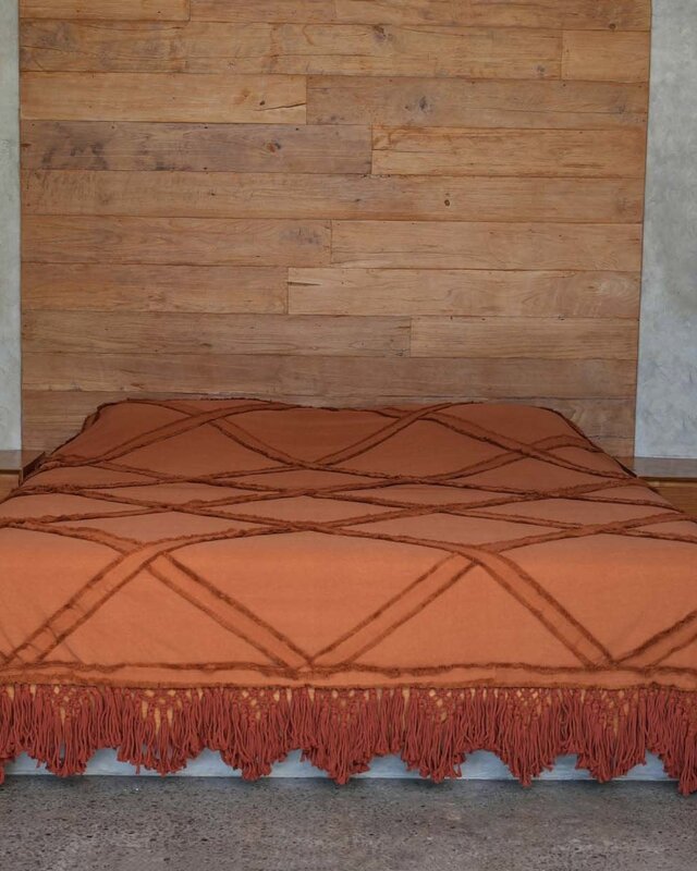 Bazar Bizar Antwerp De Berber bedsprei - terracotta - 300x240 cm