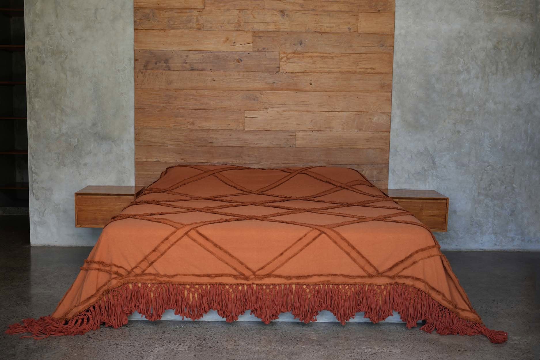Bazar Bizar Antwerp De Berber bedsprei - terracotta - 300x240 cm