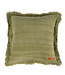 Bazar Bizar Antwerp De Jungle Franje kussenhoes - groen - 50x50 cm