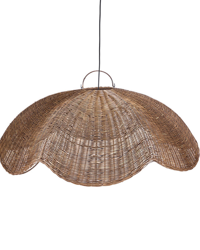 Bazar Bizar Antwerp De Wave-pendellamp - Donkere walnoot - L - 103x40