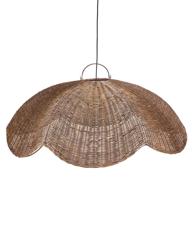 Bazar Bizar Antwerp De Wave-pendellamp - Donkere walnoot - L - 103x40