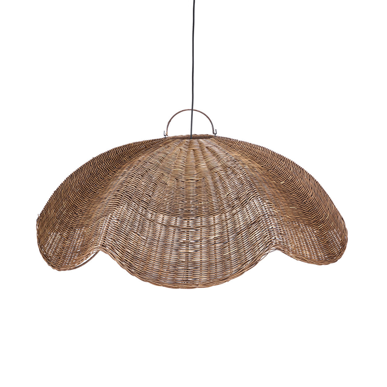 Bazar Bizar Antwerp De Wave-pendellamp - Donkere walnoot - L - 103x40