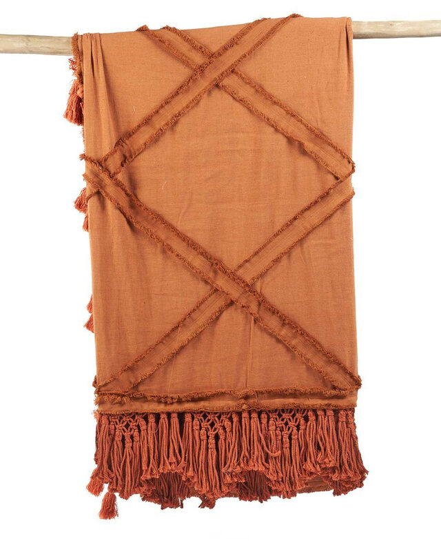 Bazar Bizar Antwerp De Berber bedsprei - terracotta - 300x240 cm