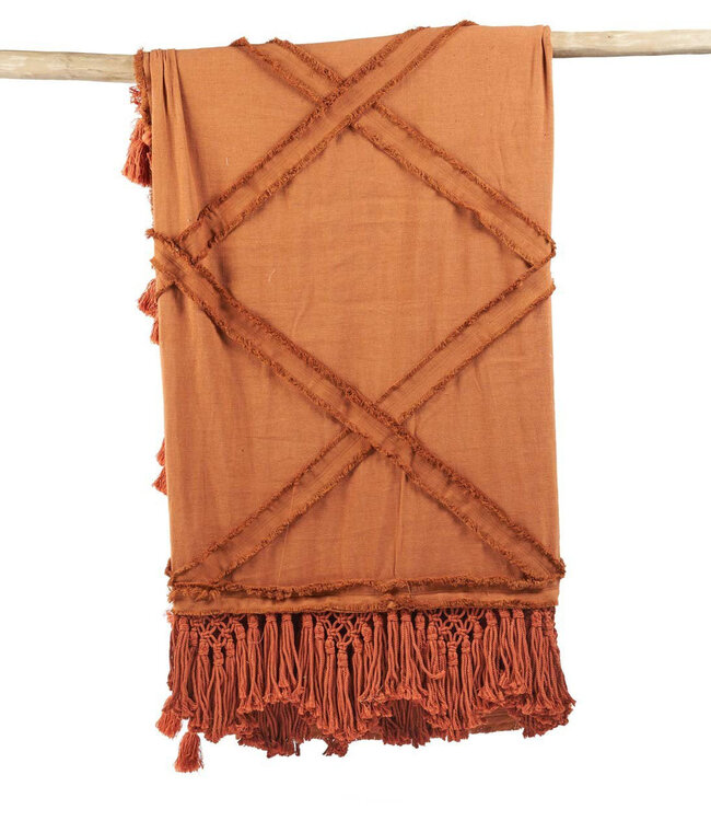 Bazar Bizar Antwerp De Berber bedsprei - terracotta - 300x240 cm