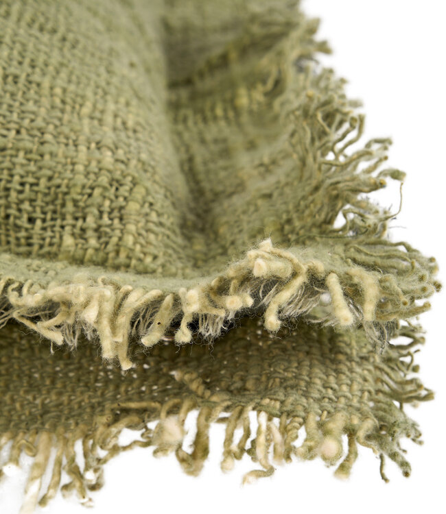 Bazar Bizar Antwerp De Jungle Franje kussenhoes - groen - 50x50 cm