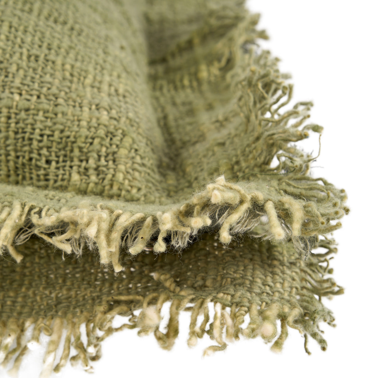 Bazar Bizar Antwerp De Jungle Franje kussenhoes - groen - 50x50 cm