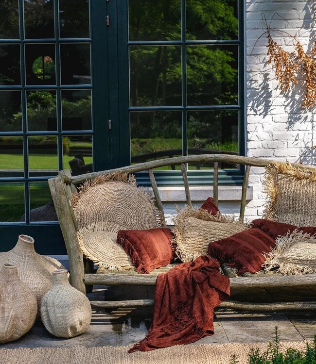 Bazar Bizar Antwerp The Oh My Gee Cushion Cover - Burgundy Velvet - 30x50