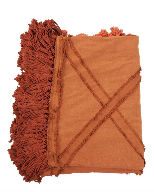 Bazar Bizar Antwerp De Berber bedsprei - terracotta - 300x240 cm