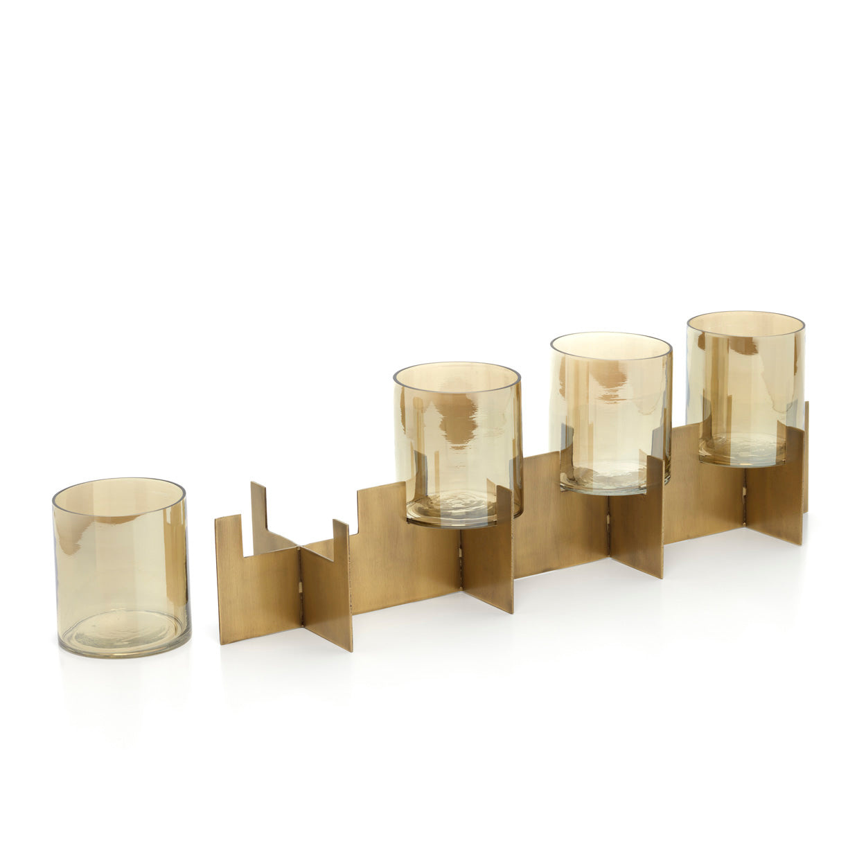 Bazar Bizar Antwerp De Quarta kandelaar - goud - H16,5xB53xD13 cm