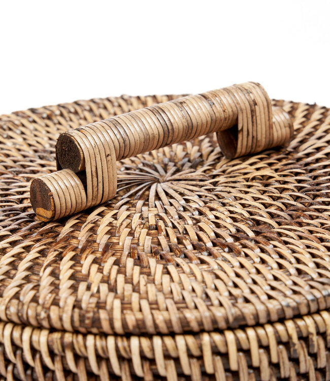 Bazar Bizar Antwerp De lage rotanmand - natuurlijk bruin