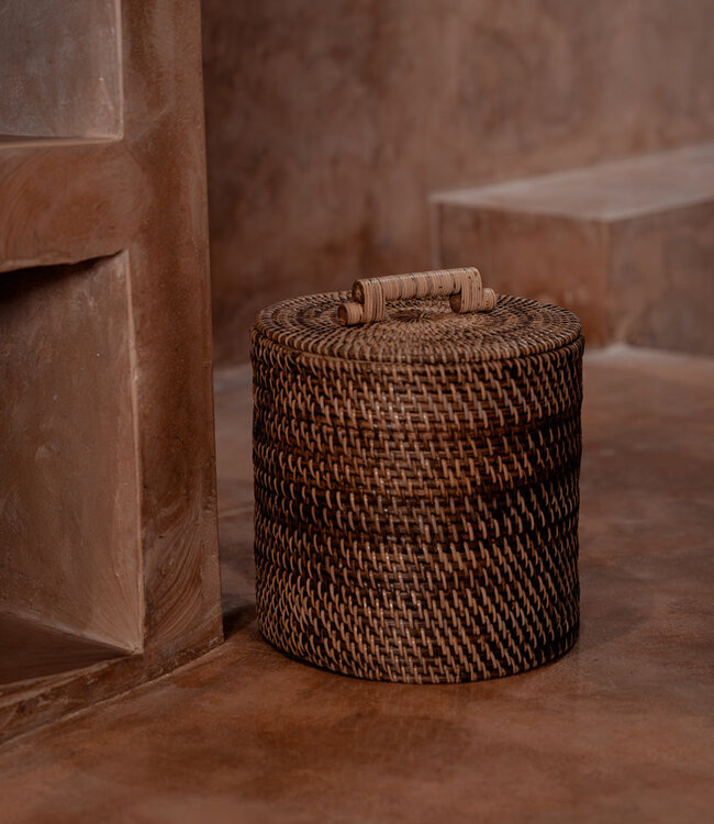 Bazar Bizar Antwerp De lage rotanmand - natuurlijk bruin