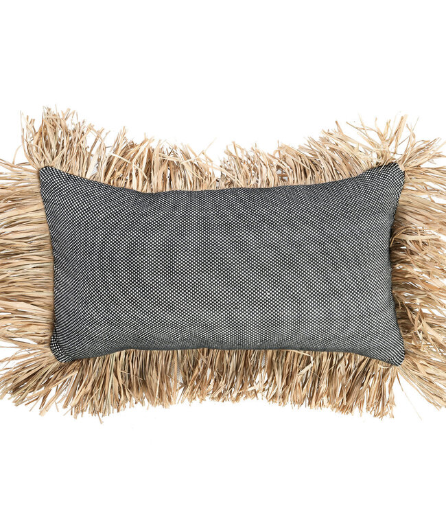 Bazar Bizar Antwerp De Cotton Bonita kussenhoes - Natural Black - 30x50 cm