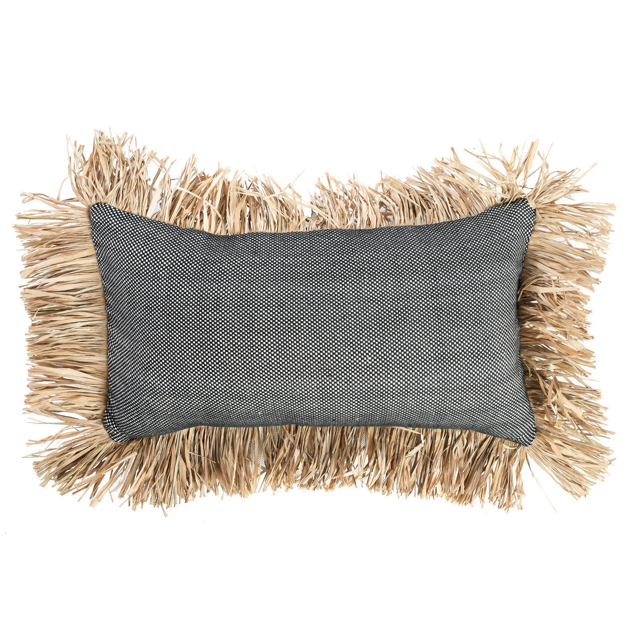 Bazar Bizar Antwerp De Cotton Bonita kussenhoes - Natural Black - 30x50 cm