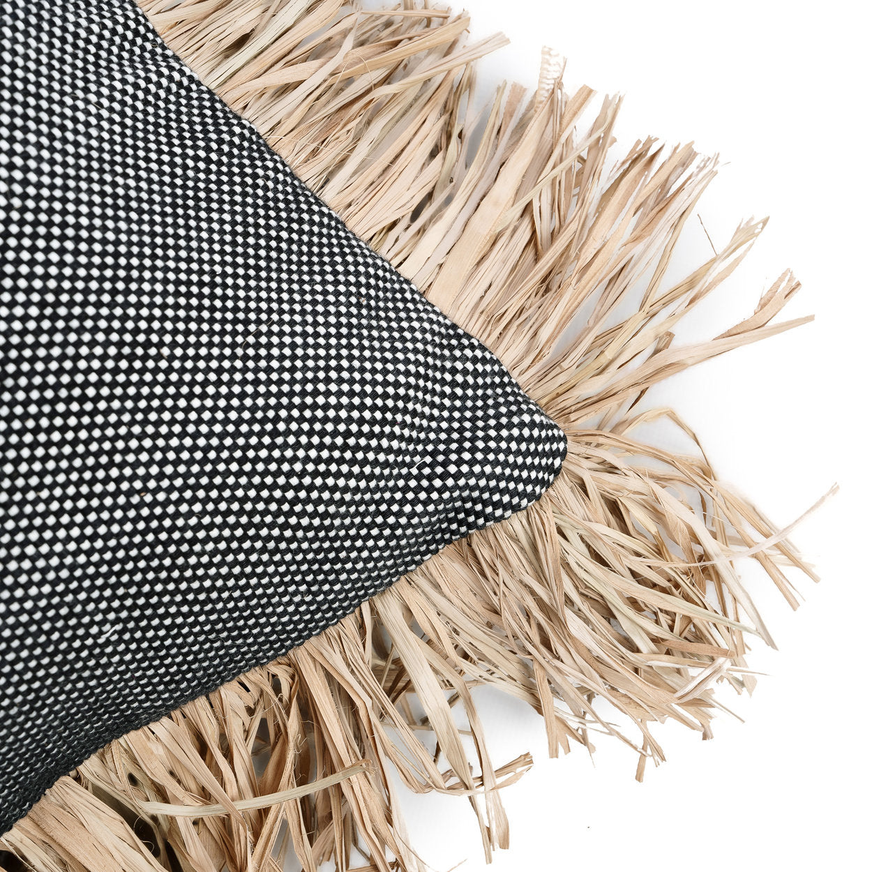 Bazar Bizar Antwerp De Cotton Bonita kussenhoes - Natural Black - 30x50 cm