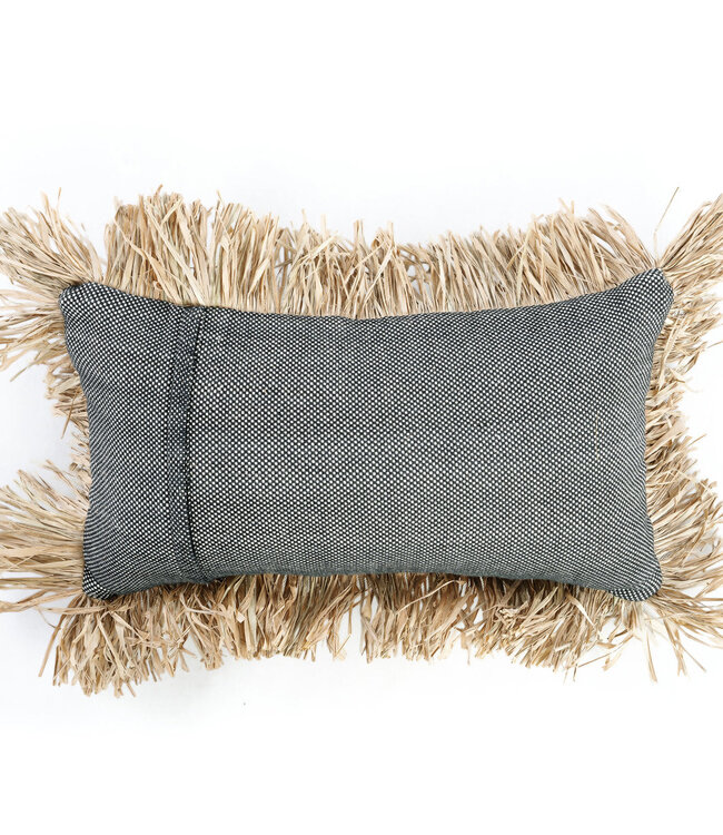 Bazar Bizar Antwerp De Cotton Bonita kussenhoes - Natural Black - 30x50 cm