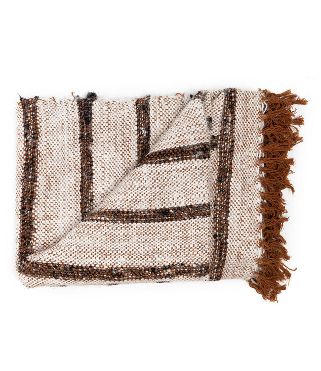 Bazar Bizar Antwerp De s'il vous Plaid - Boheems wit - 170x130