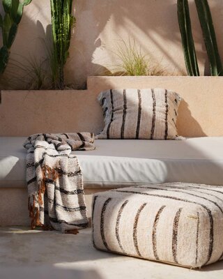 Bazar Bizar Antwerp De s'il vous Plaid - Boheems wit - 170x130