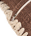 Bazar Bizar Antwerp De Espresso Edge kussenhoes - bruin-wit - 50x50 cm