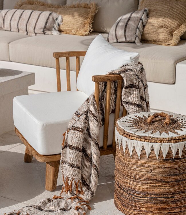 Bazar Bizar Antwerp De s'il vous Plaid - Boheems wit - 170x130