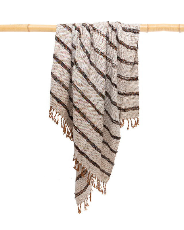 Bazar Bizar Antwerp De s'il vous Plaid - Boheems wit - 170x130