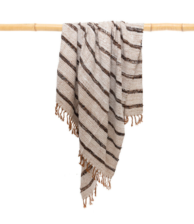 Bazar Bizar Antwerp De s'il vous Plaid - Boheems wit - 170x130