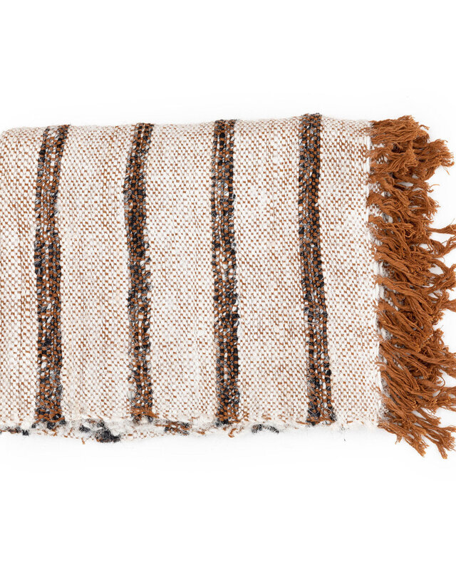 Bazar Bizar Antwerp De s'il vous Plaid - Boheems wit - 170x130