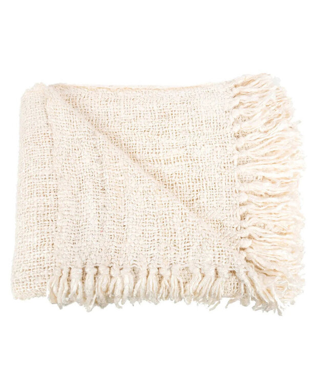 Bazar Bizar Antwerp De s'il vous Plaid - Crème - 170x130