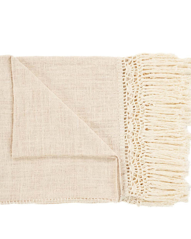 Bazar Bizar Antwerp De Gypsy bedsprei - Naturel- 135x270