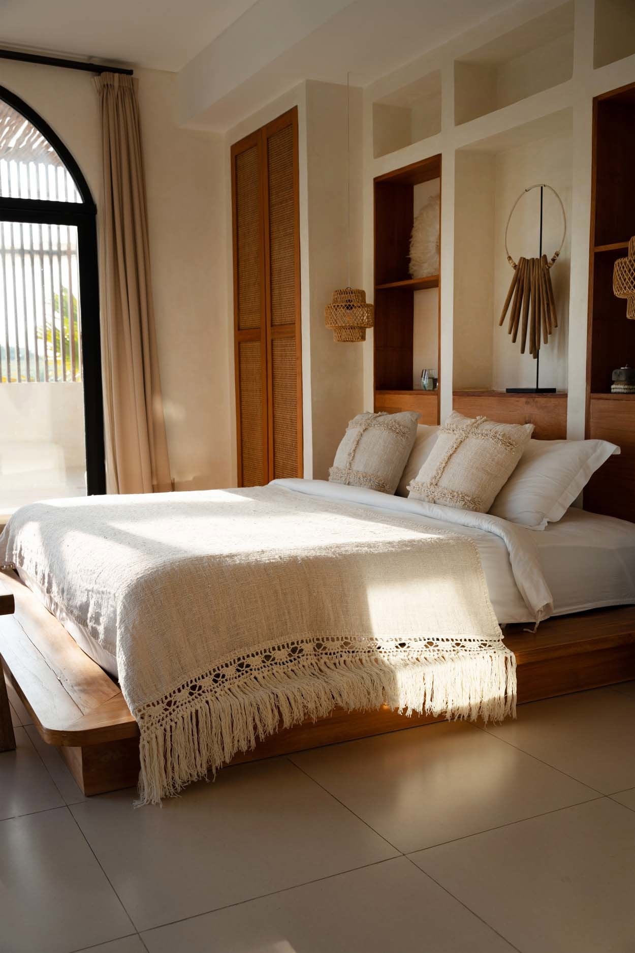 Bazar Bizar Antwerp De Gypsy bedsprei - Naturel- 135x270